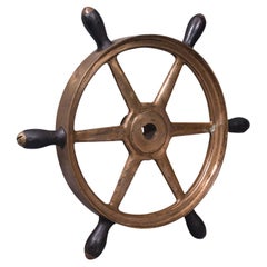Heavy Antique Ship's Wheel, English, Bronze, Maritime, Victorian, Circa 1850