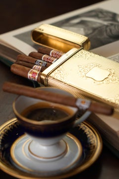 Heavy Antique Victorian Sterling Silver Gilt Cigar/Cheroot Case - London 1850