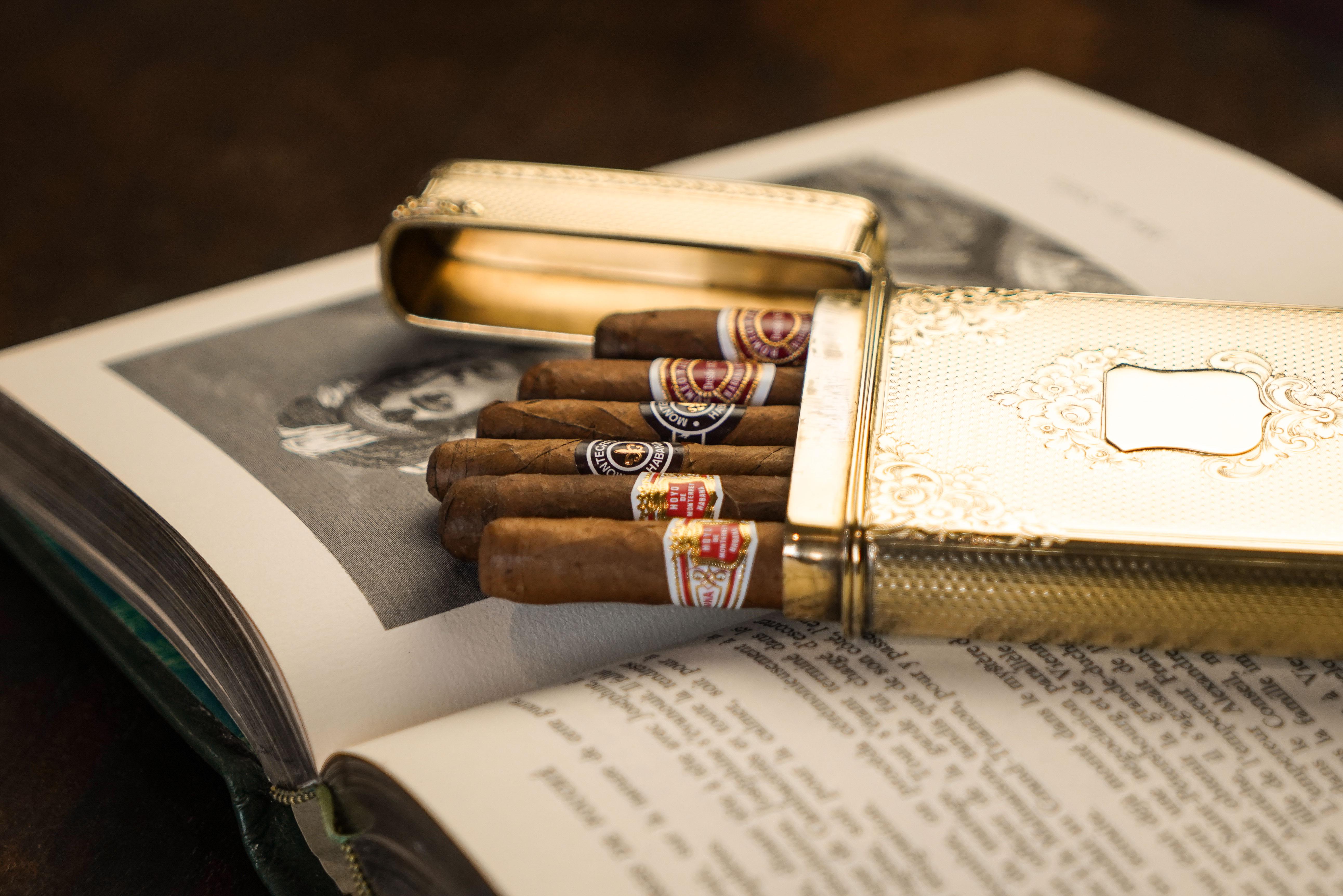 Heavy Antique Victorian Sterling Silver Gilt Cigar/Cheroot Case - London 1850 For Sale 6