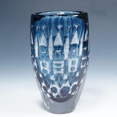 Vaso pesante in vetro Ariel di Ingeborg Lundin per Orrefors, Svezia 1964