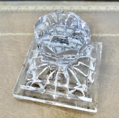 Heavy Art Deco Cut Crystal Paper Weight, Numbered Limited Edition