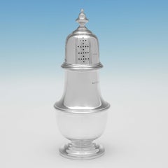 Heavy Art Deco Period Sterling Silver Sugar Caster, Sheffield 1927
