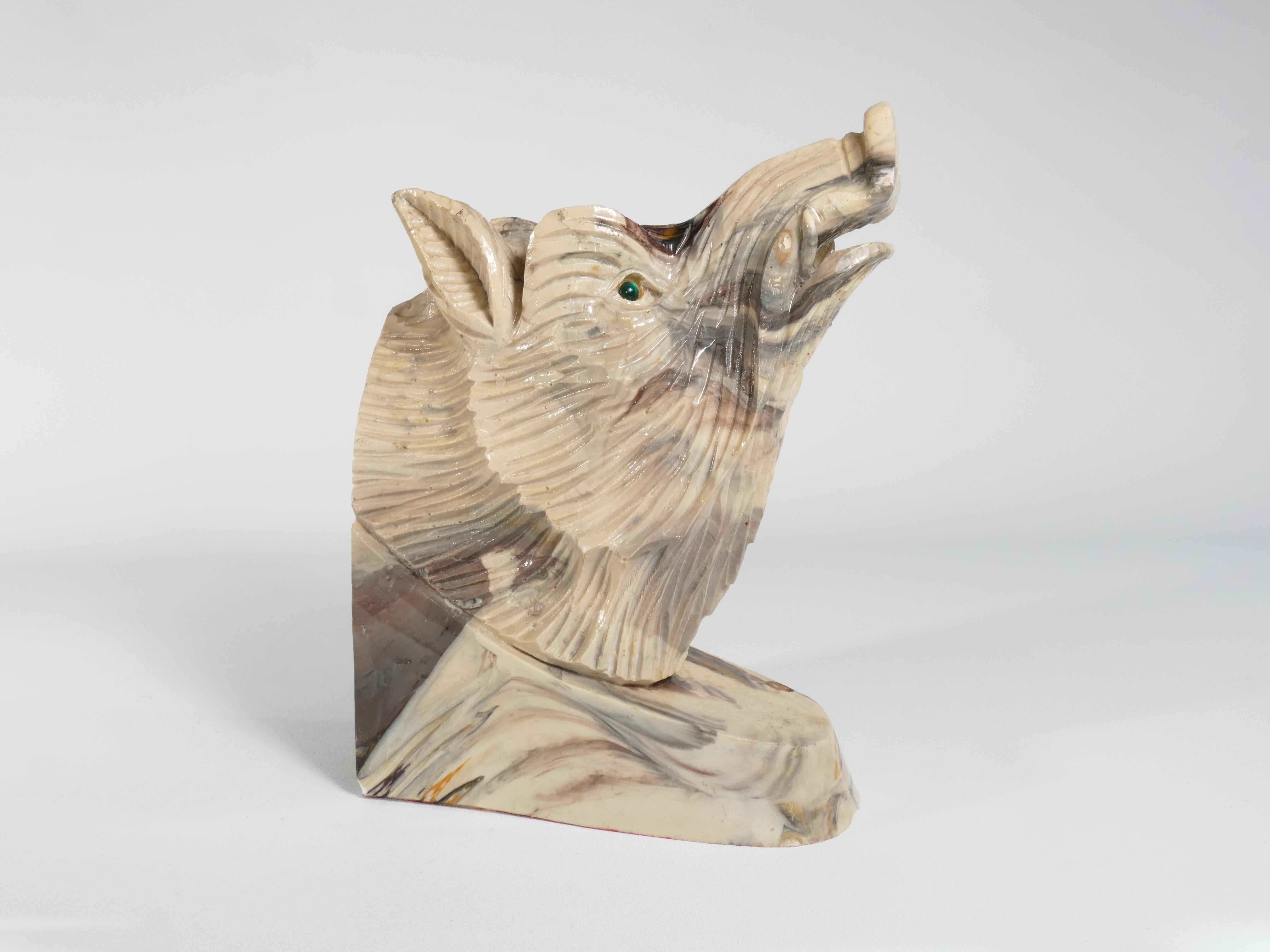 Mid-20th Century Heavy Bookend in the shape of a wild boar.  For Sale
