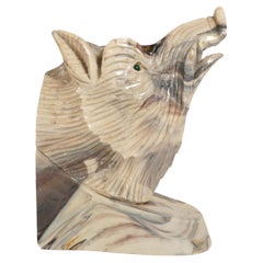 Vintage Heavy Bookend in the shape of a wild boar. 