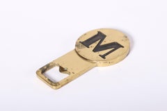 Heavy Brass Carl Auböck Bottle Opener with an "M"