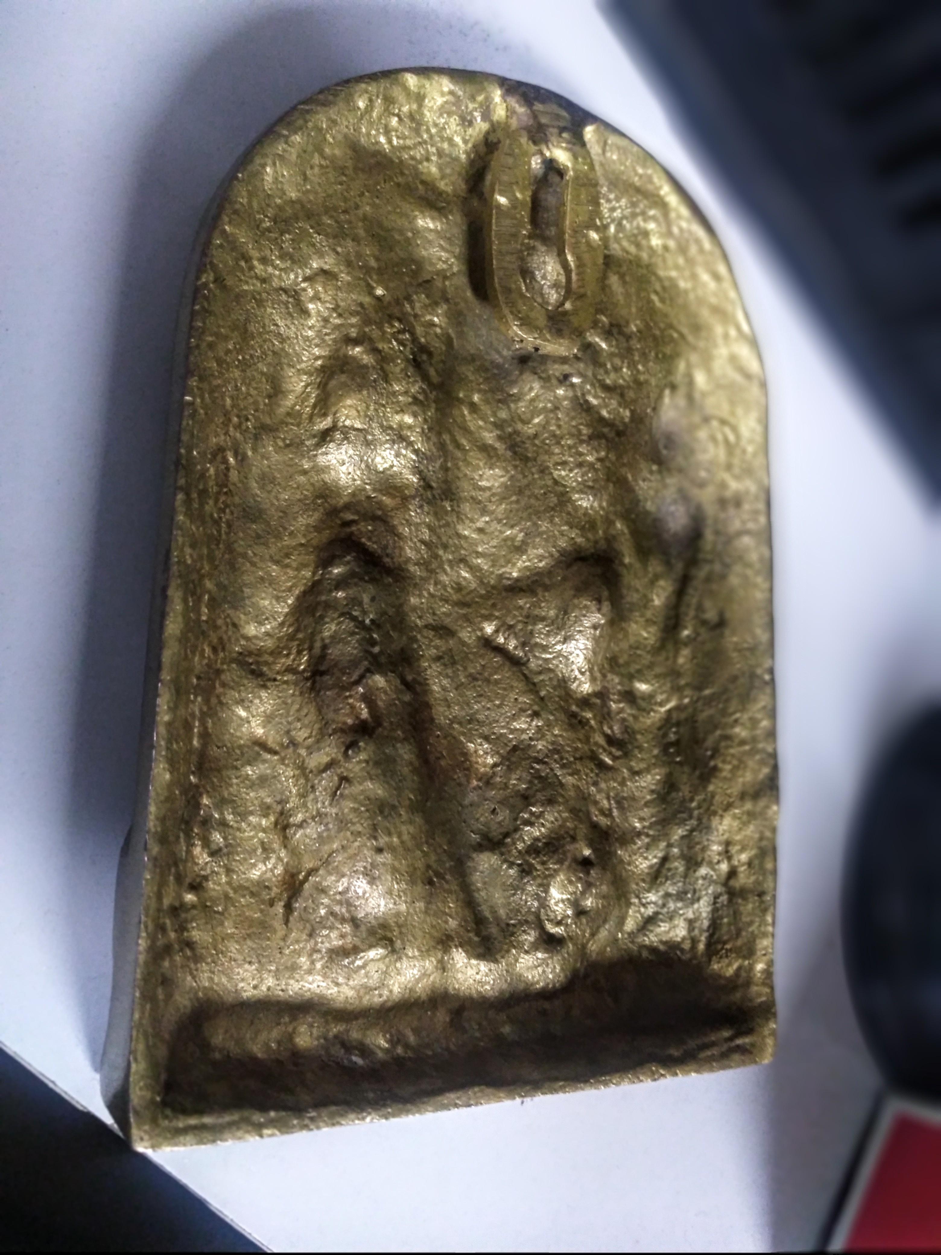 Tribal Heavy Brass Cast Ram Darbar Plaque For Sale