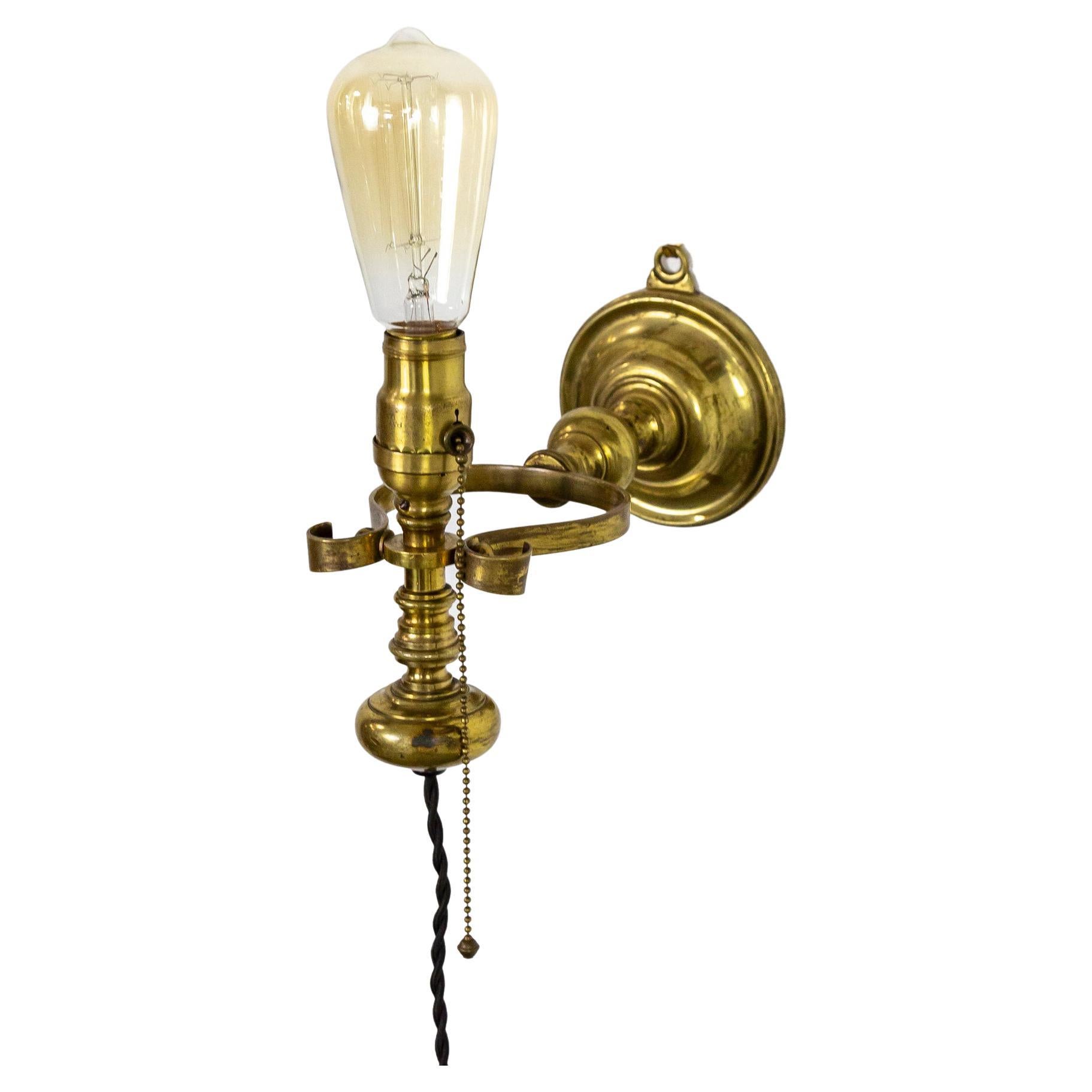 Heavy Brass Gimbal Ship Sconce