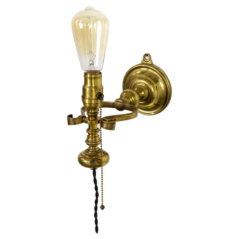Heavy Brass Gimbal Ship Sconce For Sale at 1stDibs