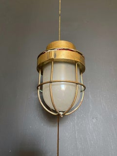 Heavy Brass Nautical Sconce, Antique Maritime Ship Lantern