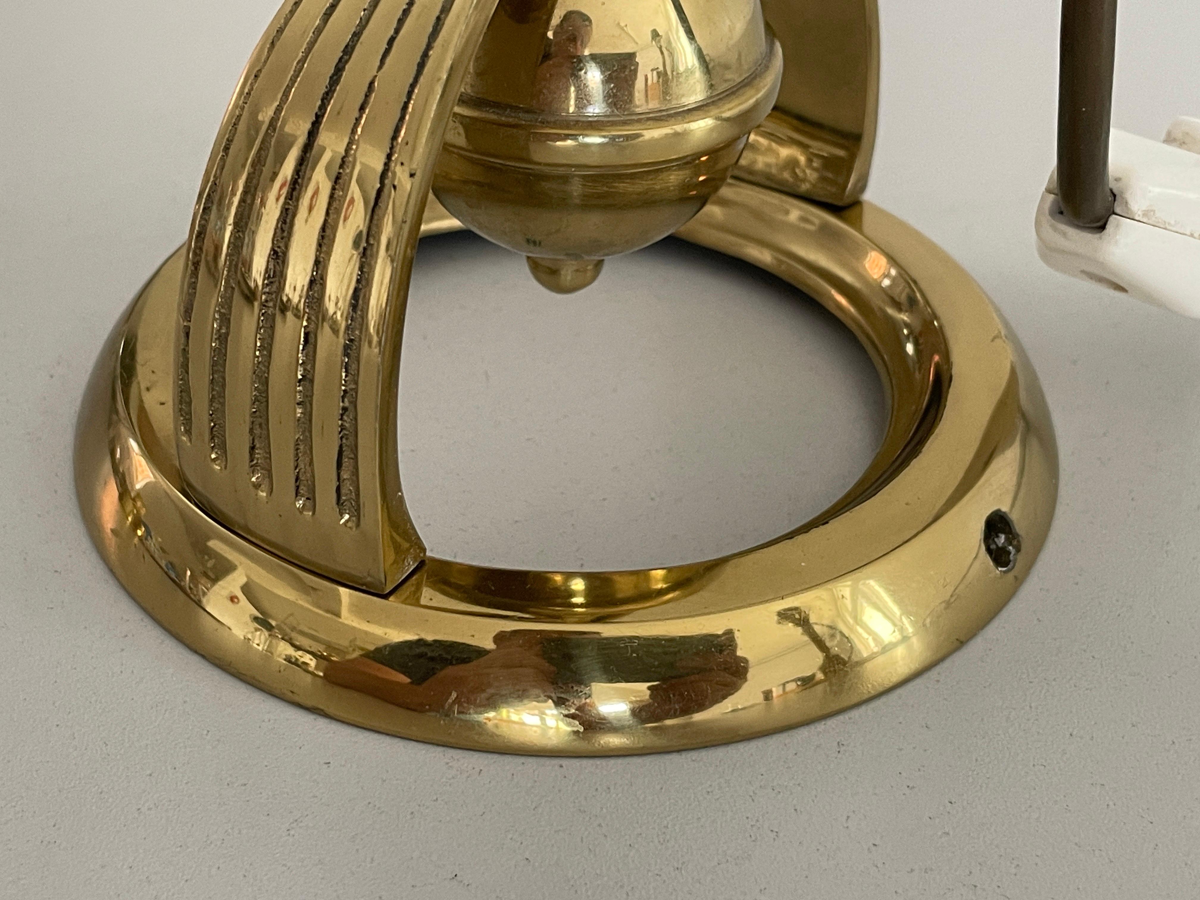 Heavy Brass Pair of Ship Table or Wall Lamps, 1960s, Germany For Sale 10