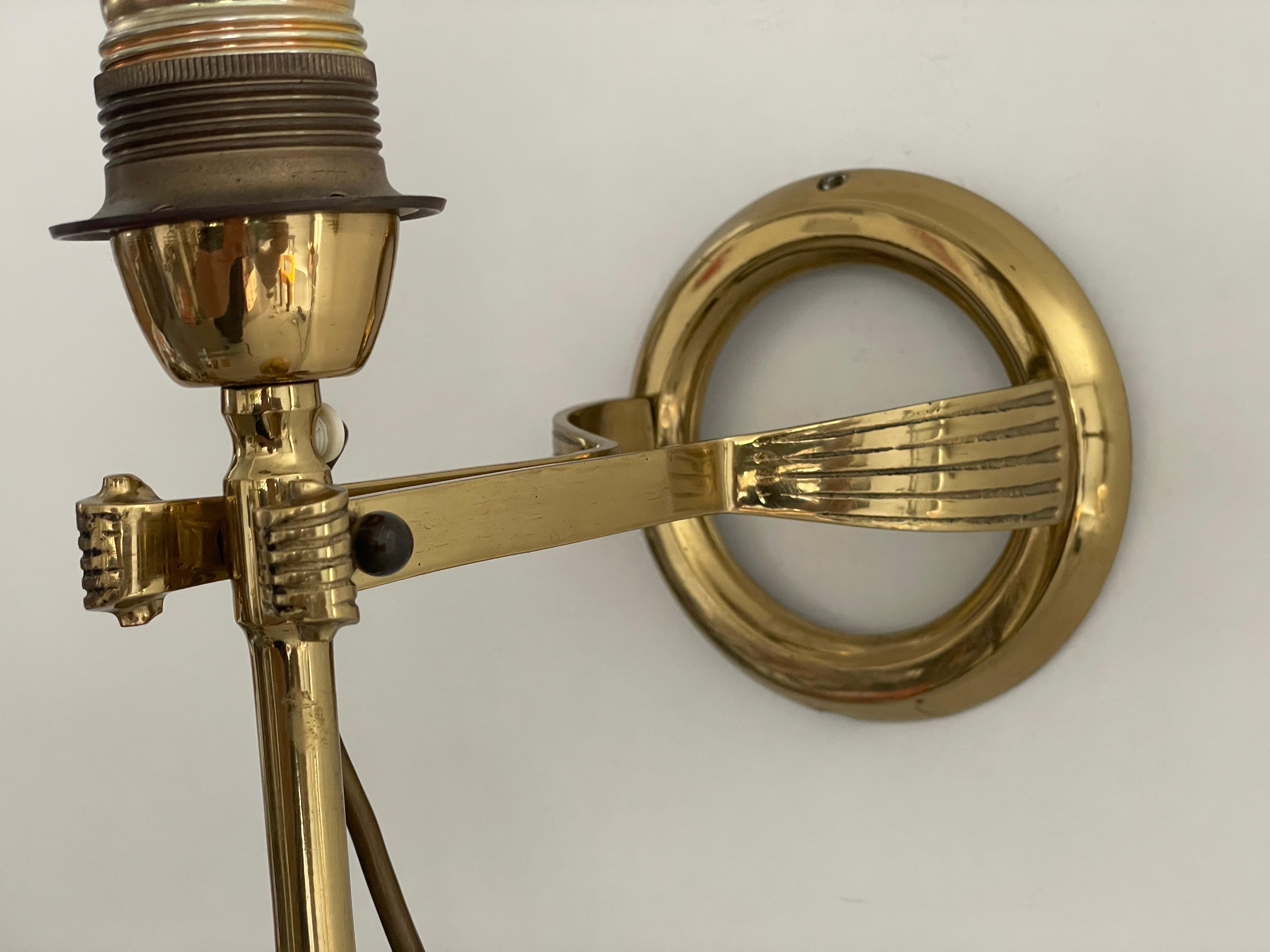 Heavy Brass Pair of Ship Table or Wall Lamps, 1960s, Germany For Sale 13