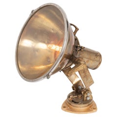 Heavy Brass Refurbished Korean Ship Light. Wired for Modern Use. 1960's.
