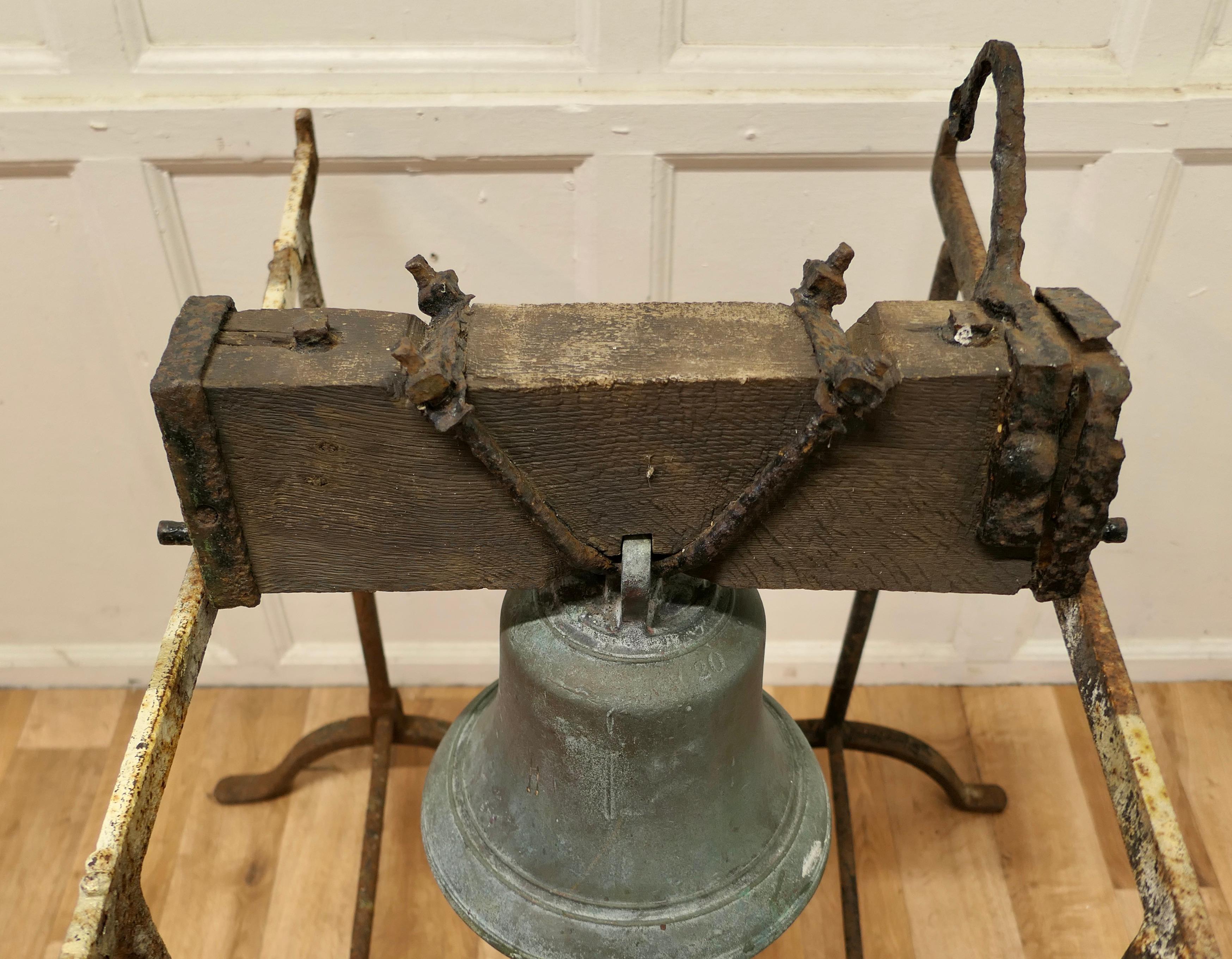 British Colonial Heavy Bronze Bell, Tower Bell For Sale