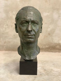 Heavy Bronze Statue, a Beautiful Piece of Art on a Black Marble Base