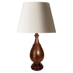 Heavy Brown minimalist wooden lamp, 1960