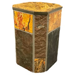 Used Heavy Brutalist Style Pedestal, Slate, Wood and Concrete, 1960s Dutch