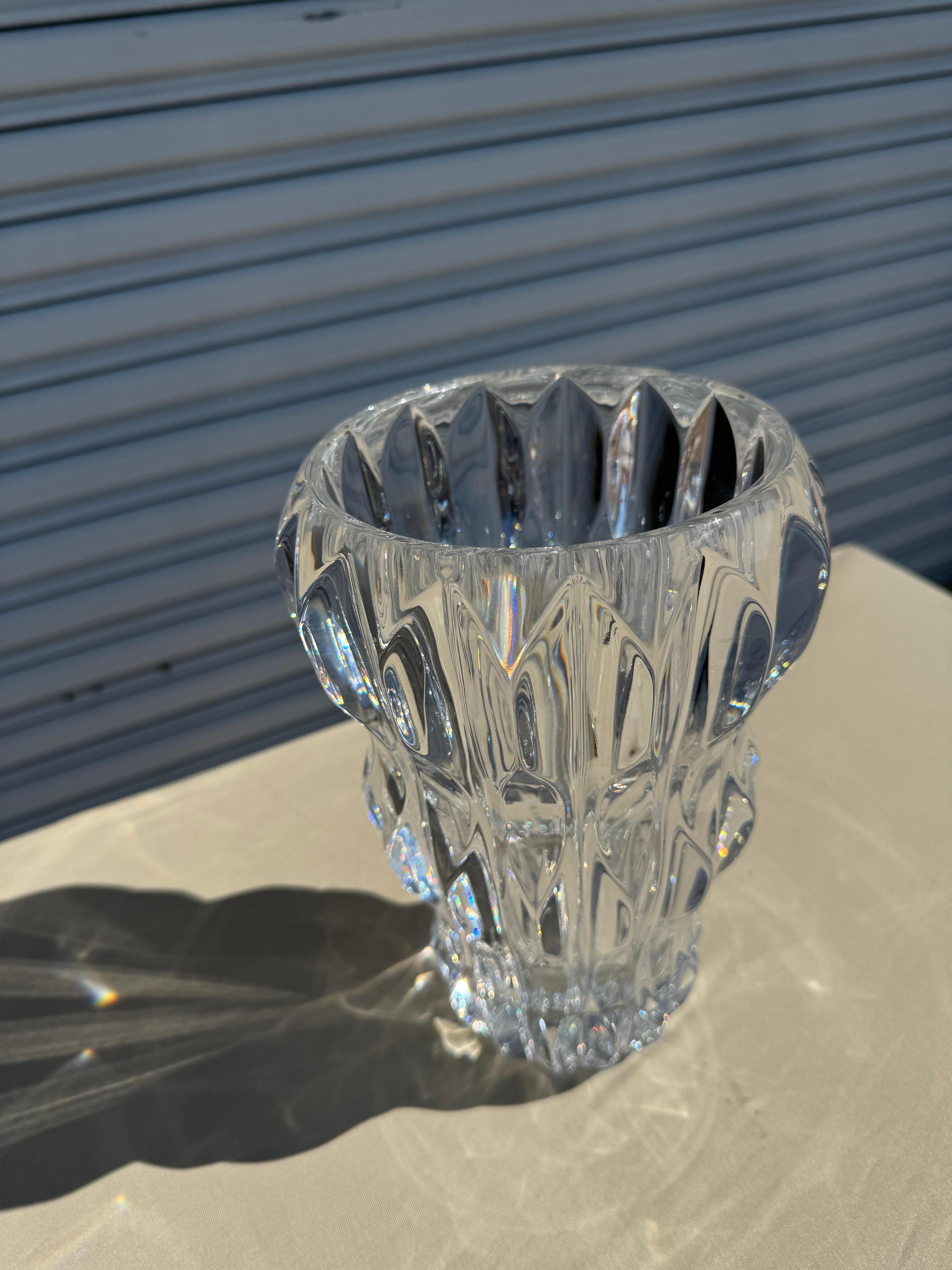 Calco Vaso in cristallo fuso pesante di Rogaska Crystal, Slovenia in vendita
