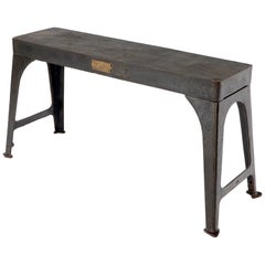 Heavy Cast Iron Steampunk Antique Console Sofa Table Bench