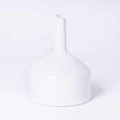 Heavy Ceramic White Funnel, New Old Stock
