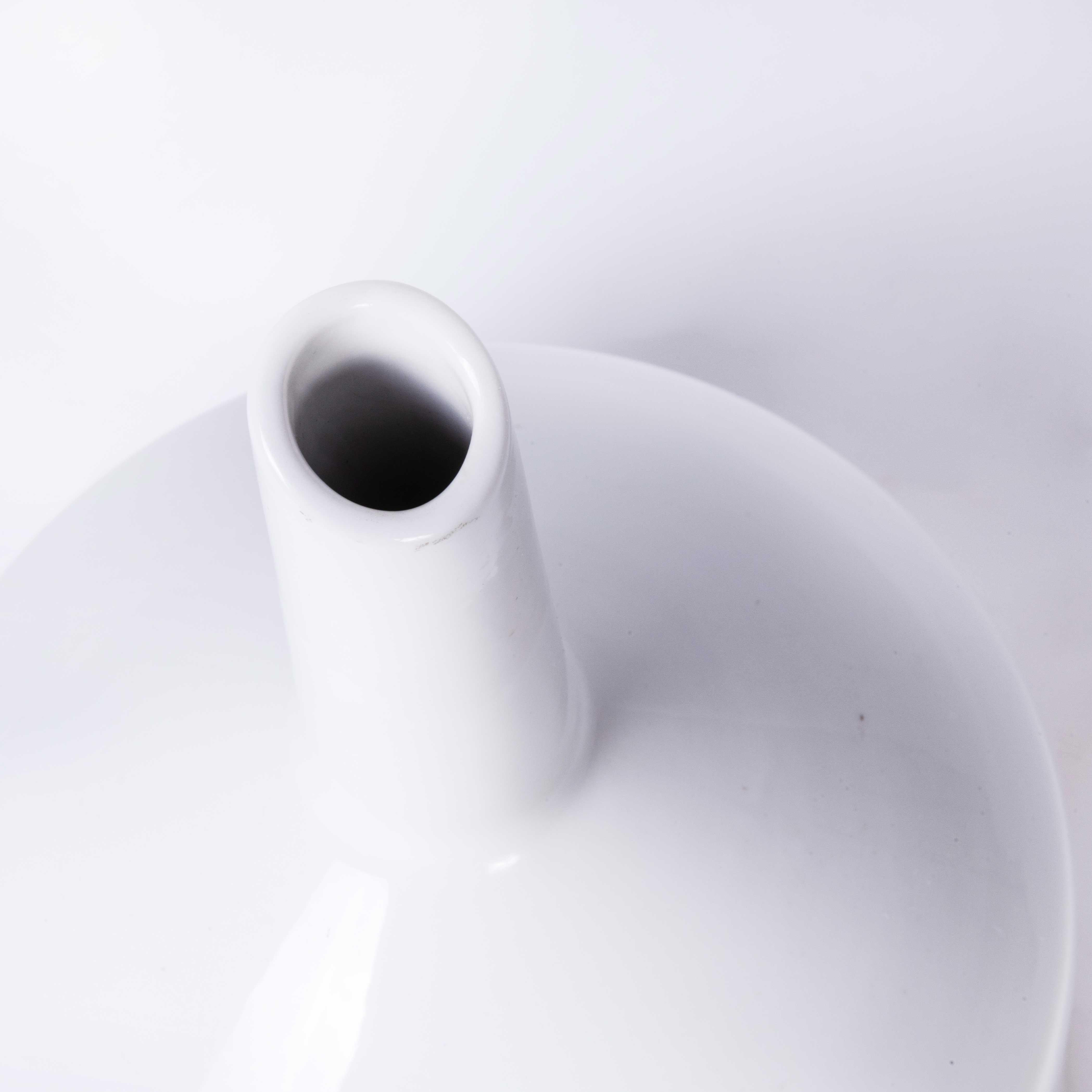 Heavy Ceramic White Funnel, New Old Stock In Good Condition For Sale In Hook, Hampshire