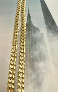 Heavy Classic Italian 14K Yellow Gold 22 Inch Long Cuban Chain Link Necklace