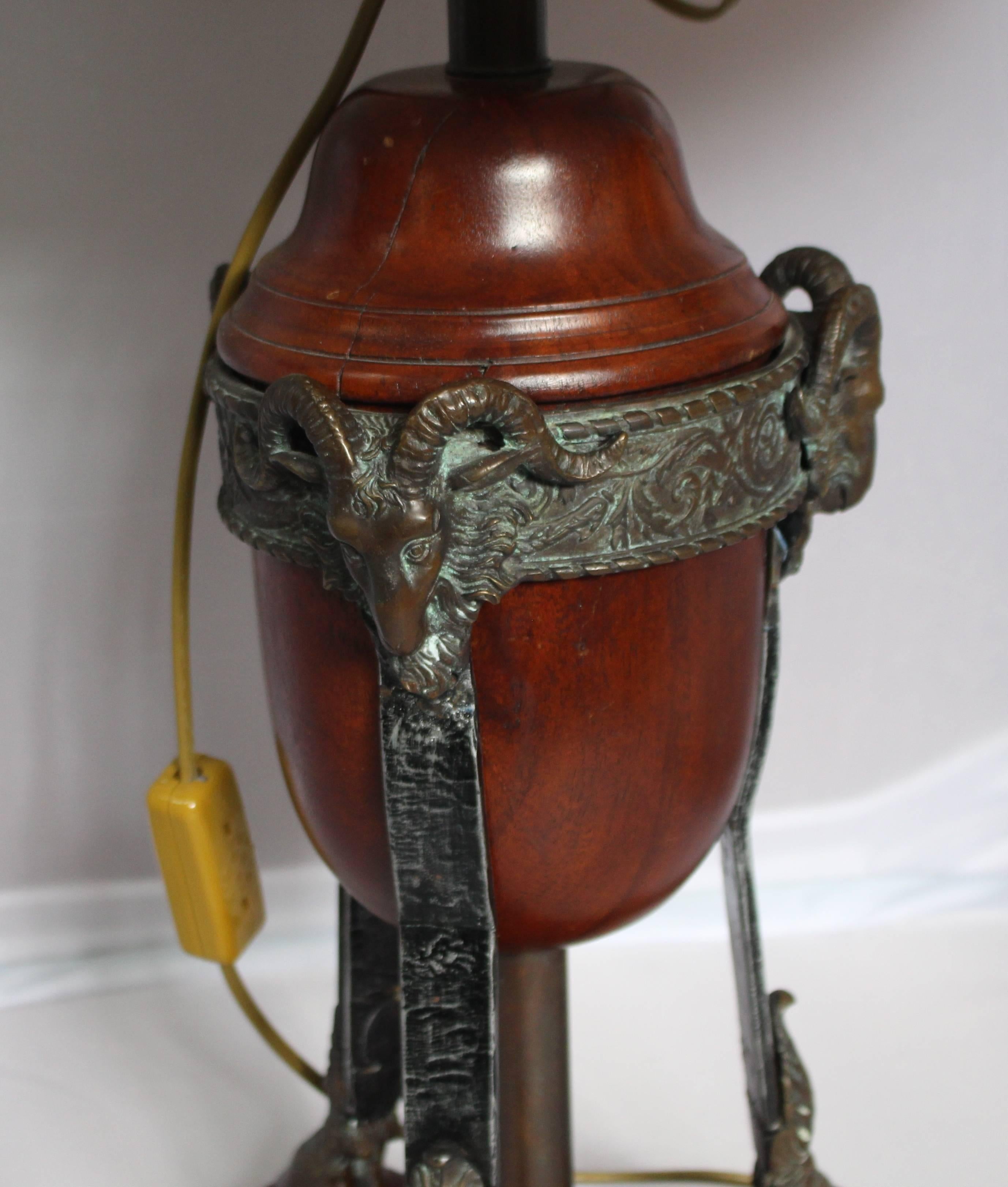 20th Century Heavy Classical Style Theodore Alexander Bronze Table Lamp