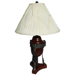 Heavy Classical Style Theodore Alexander Bronze Table Lamp