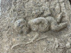 Heavy Concrete Garden Relief Sculpture of Playful Children