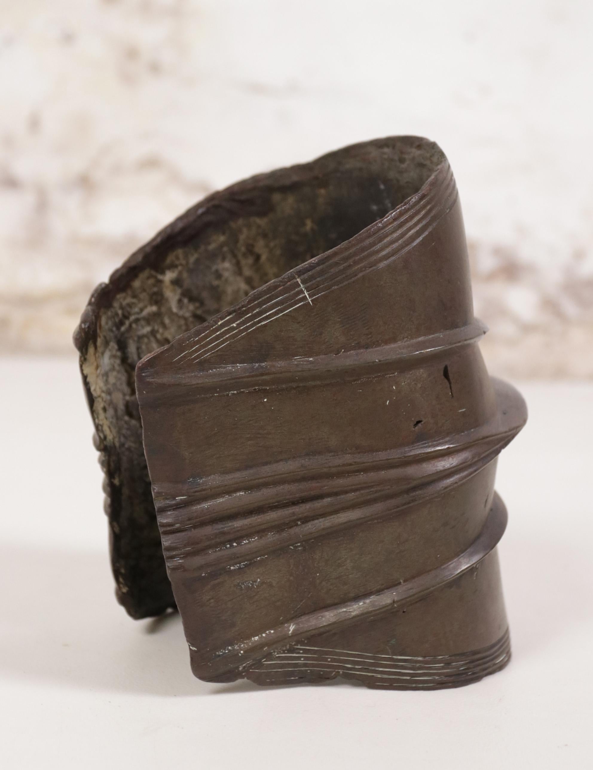 Bracelet à chevilles Ekonda en cuivre lourd de couronne Mongo du 19ème siècle Bon état - En vente à Boven Leeuwen, NL