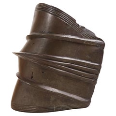 Bracelet à chevilles Ekonda en cuivre lourd de couronne Mongo du 19ème siècle