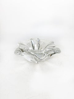 Heavy crystal ashtray, Val Saint Lambert Crystal Factory, France, 1970