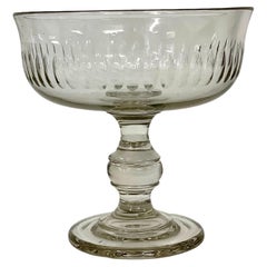 Pareja de pedestal de cristal pesado