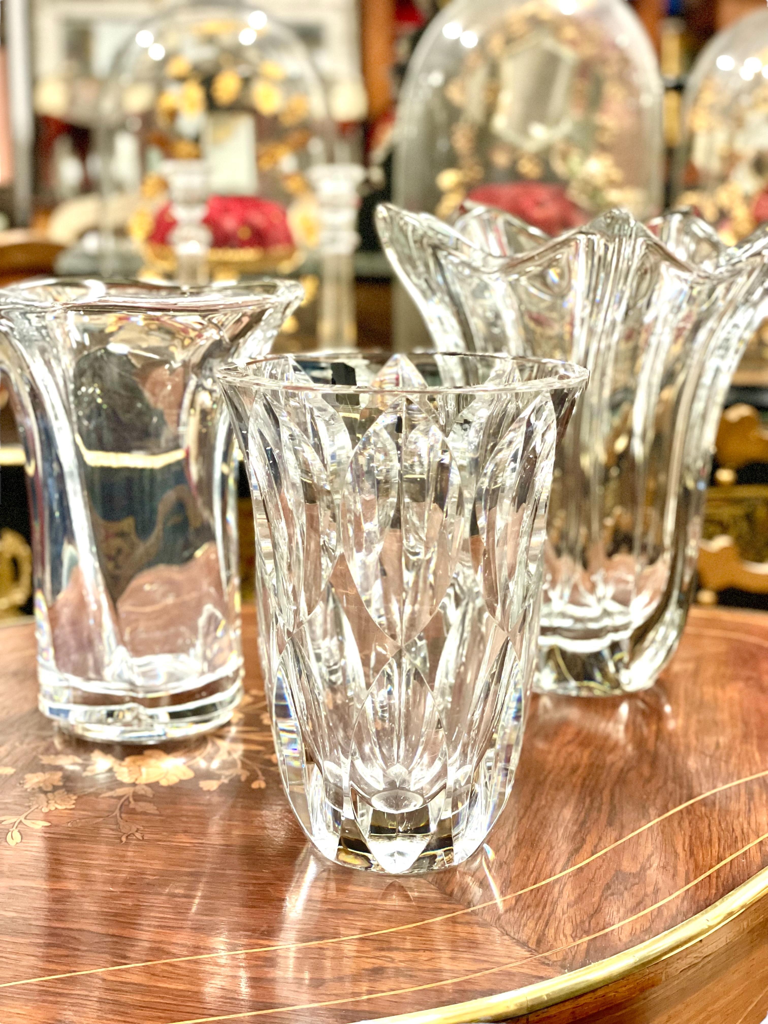 Vase en cristal lourd attribué à Daum Nancy en vente 4