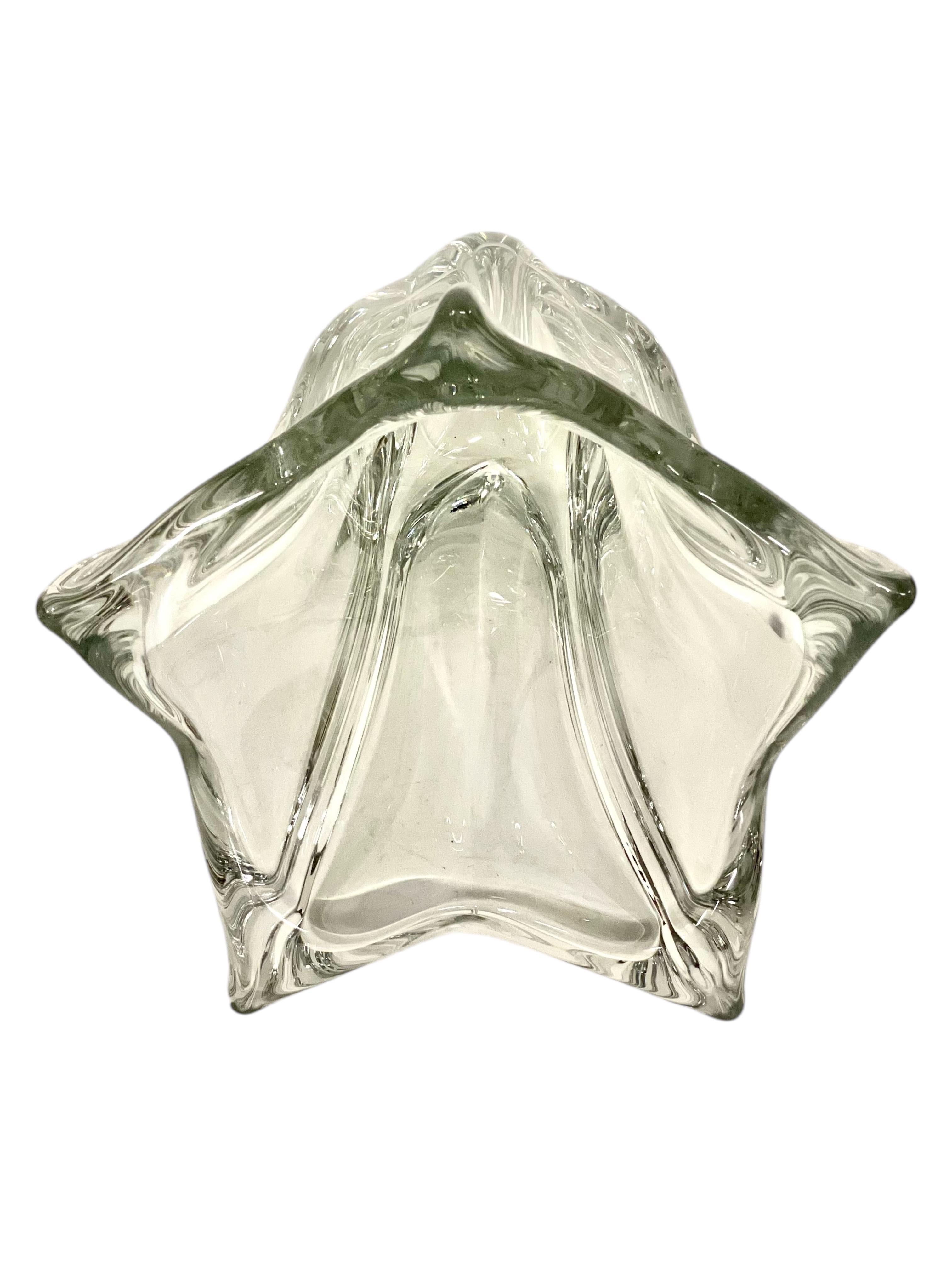 Vase en cristal lourd attribué à Daum Nancy Bon état - En vente à LA CIOTAT, FR