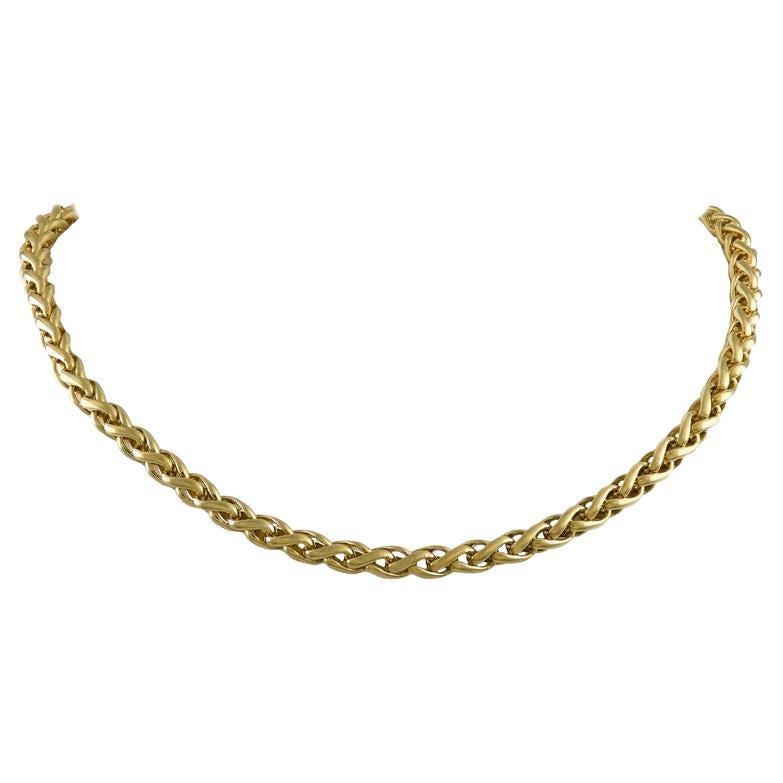 Collana a catena pesante David Yurman in oro giallo 18 carati con diamante da 75 ct.