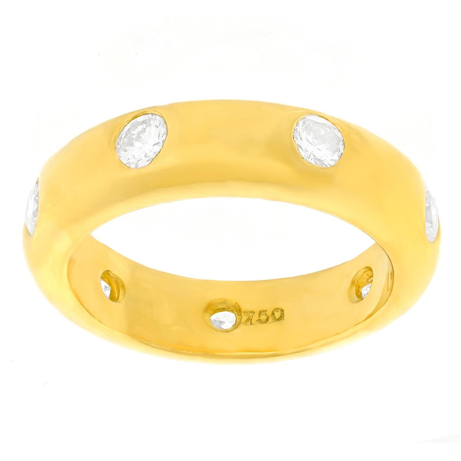 Schweres diamantbesetztes Verbot (Rundschliff) im Angebot
