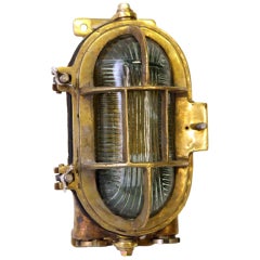 Heavy Duty Brass Oval Ship Light Sconce