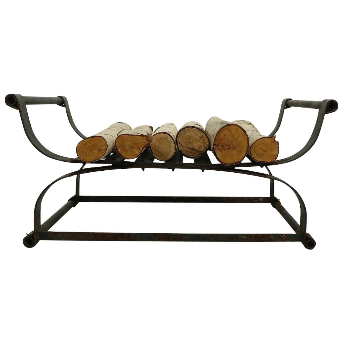 Heavy Duty Industrial Grade Fireplace Log Holder at 1stDibs