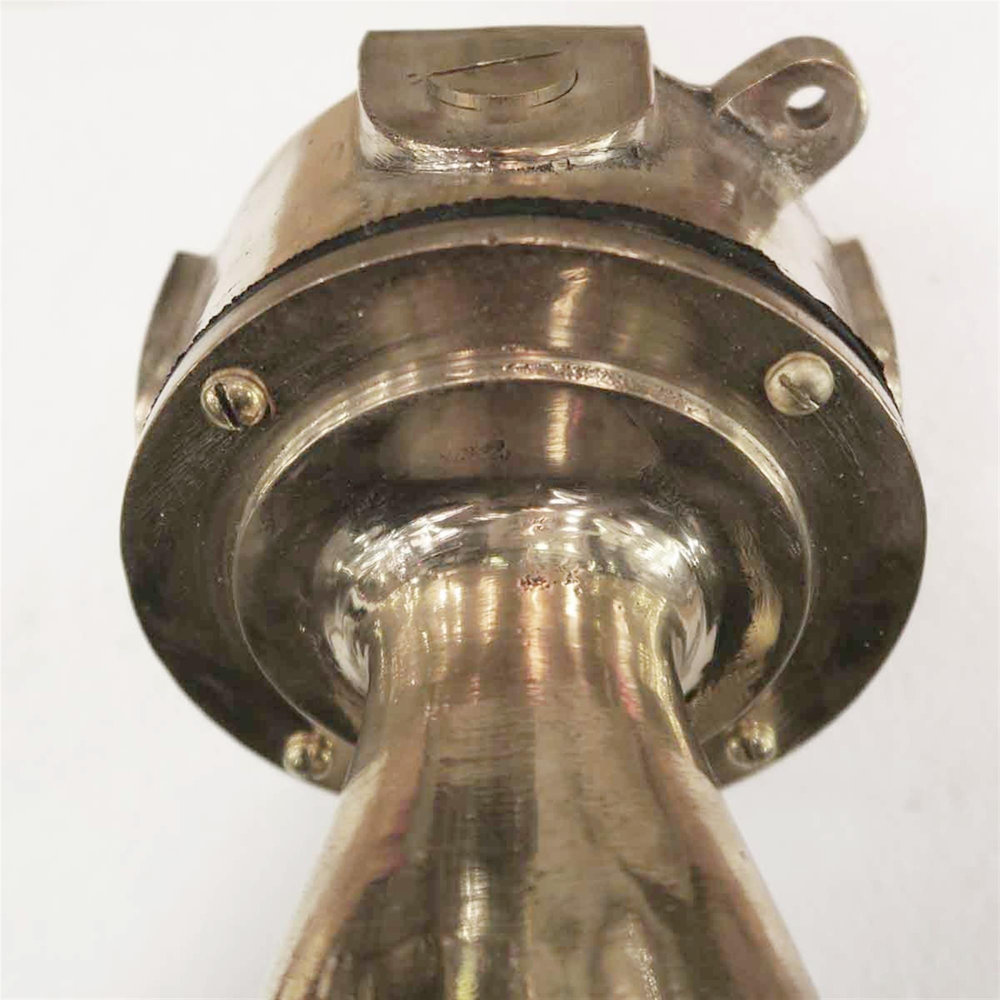 Heavy Duty Polished Industrial Brass Nautical Ship Light Sconce In Good Condition In New York, NY