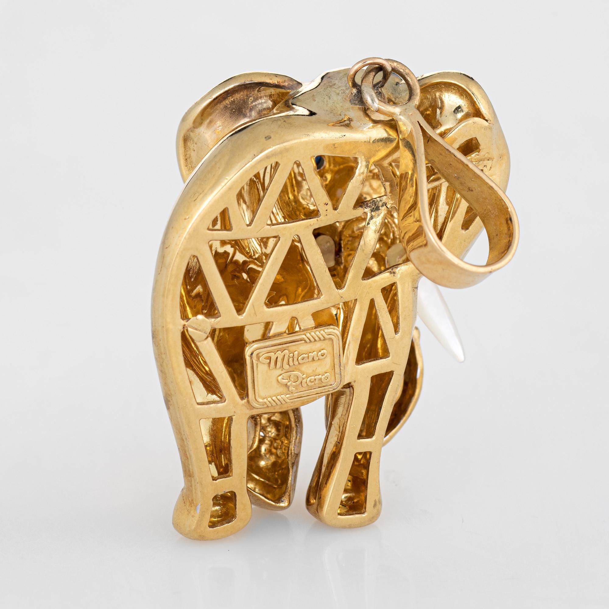 gold elephant jewelry