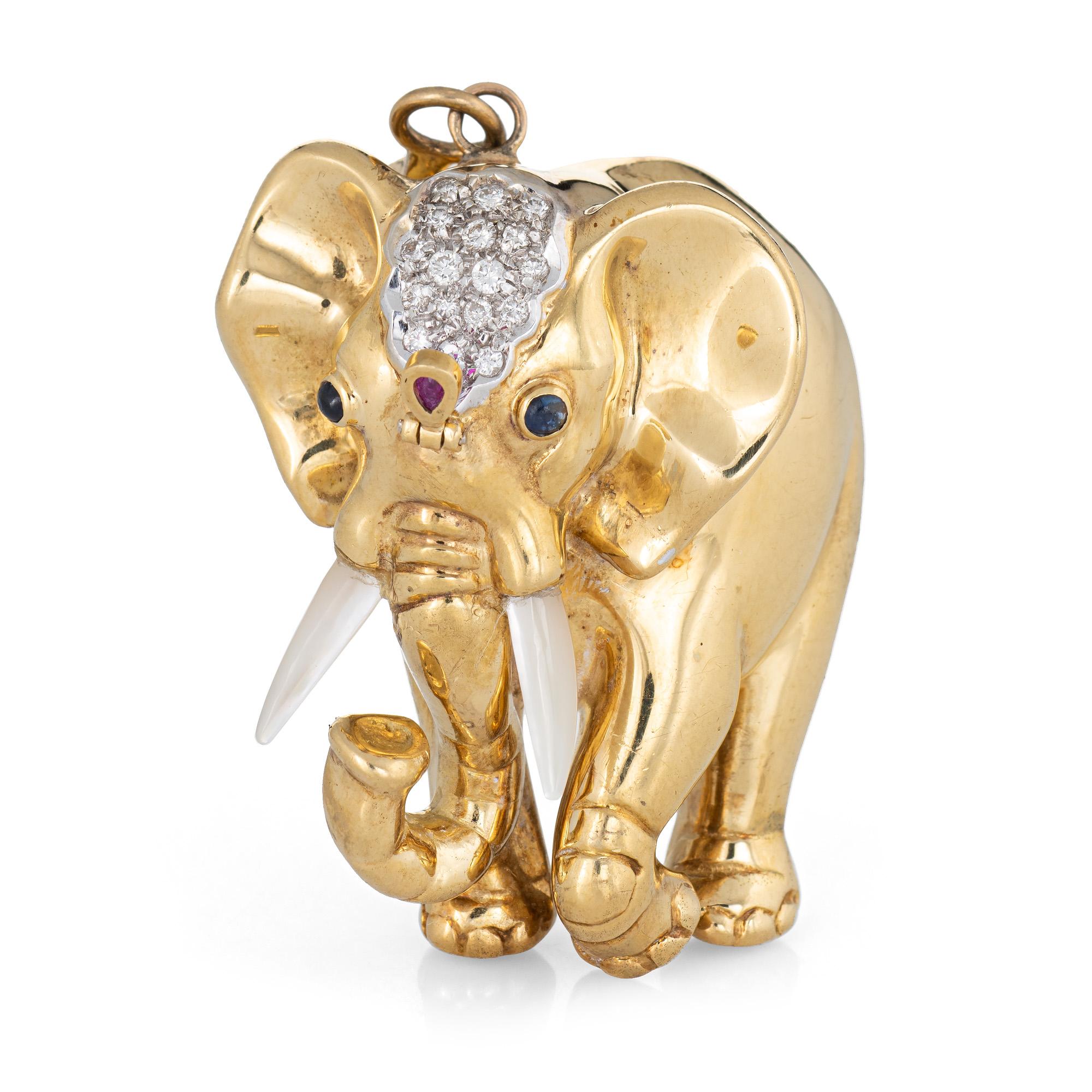 gold elephant pendant