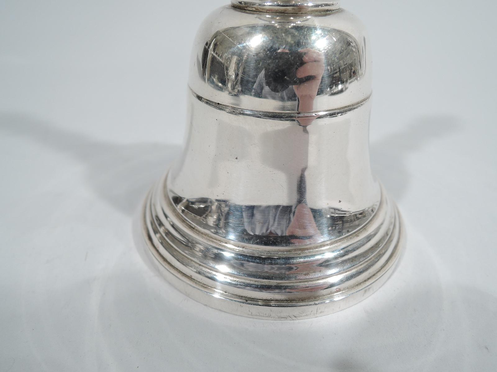Georgian Heavy English Sterling Silver Bell by Comyns