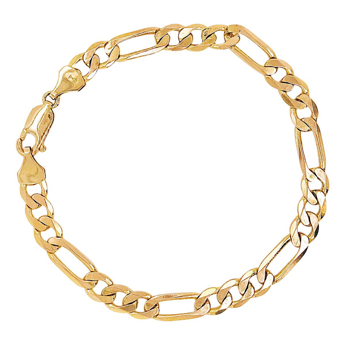 Gold Paper Clip Chain Bracelet Large Link Bracelet 14 Karat Gold 