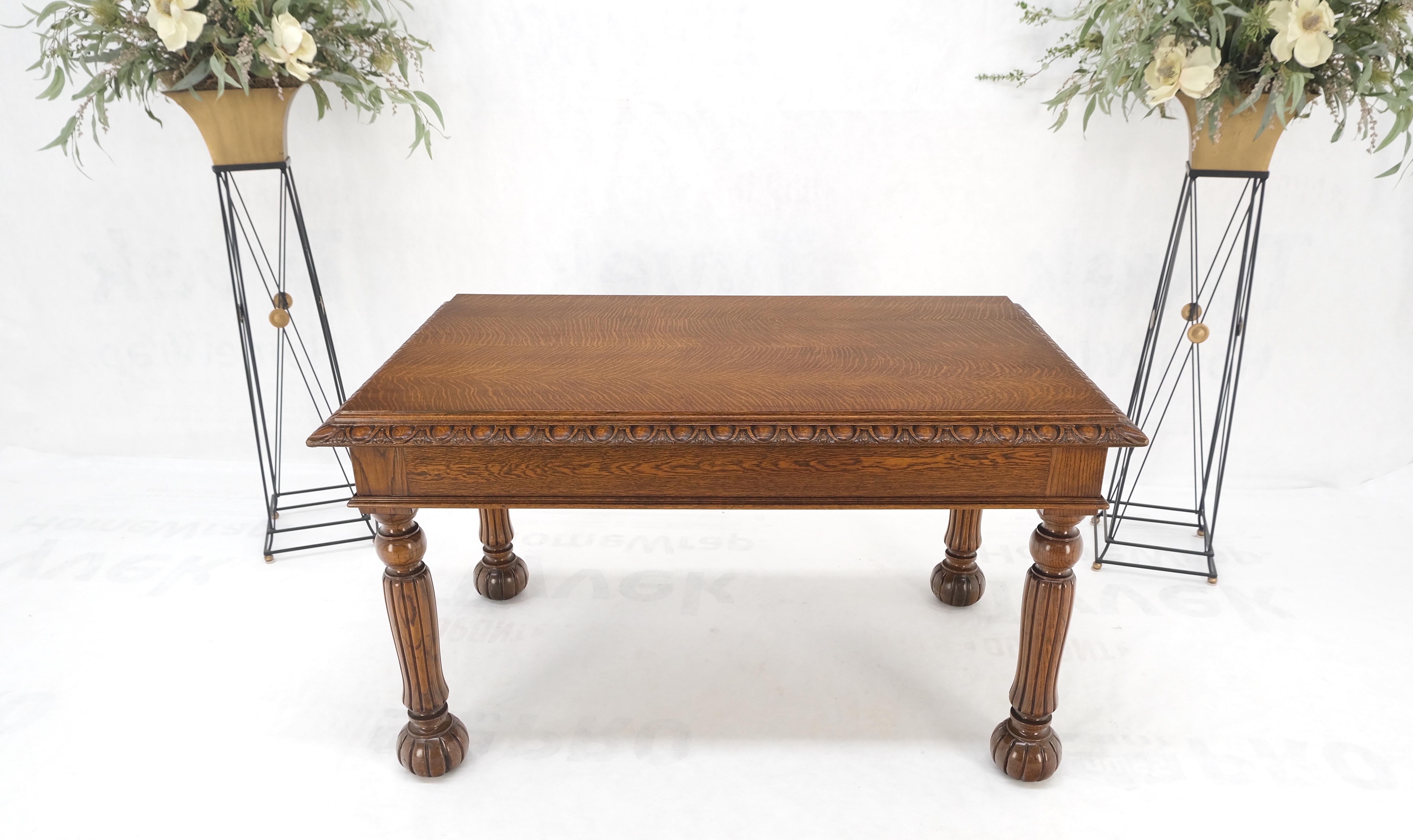 Heavy Fluted Carved Oak Legs 1 Drawer arts & Crafts Desk Writing Table CLEAN!
Carved edge unusual pumking shape feet.