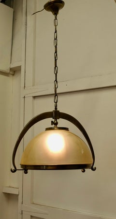 Heavy French Brass Gimbal Globe Light