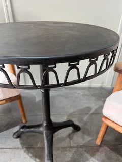 Heavy French Cast Iron Side Table, circa 1970
