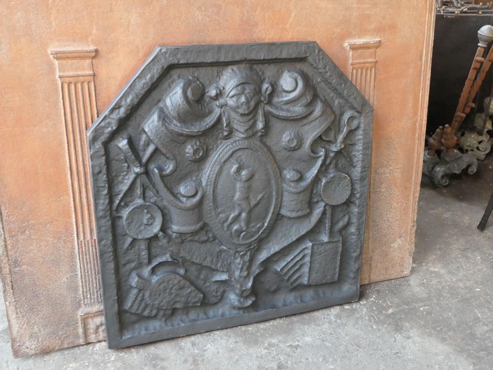Très lourdes plaques de cheminée / crédence française de style victorien, 20e siècle Bon état - En vente à Soest, NL