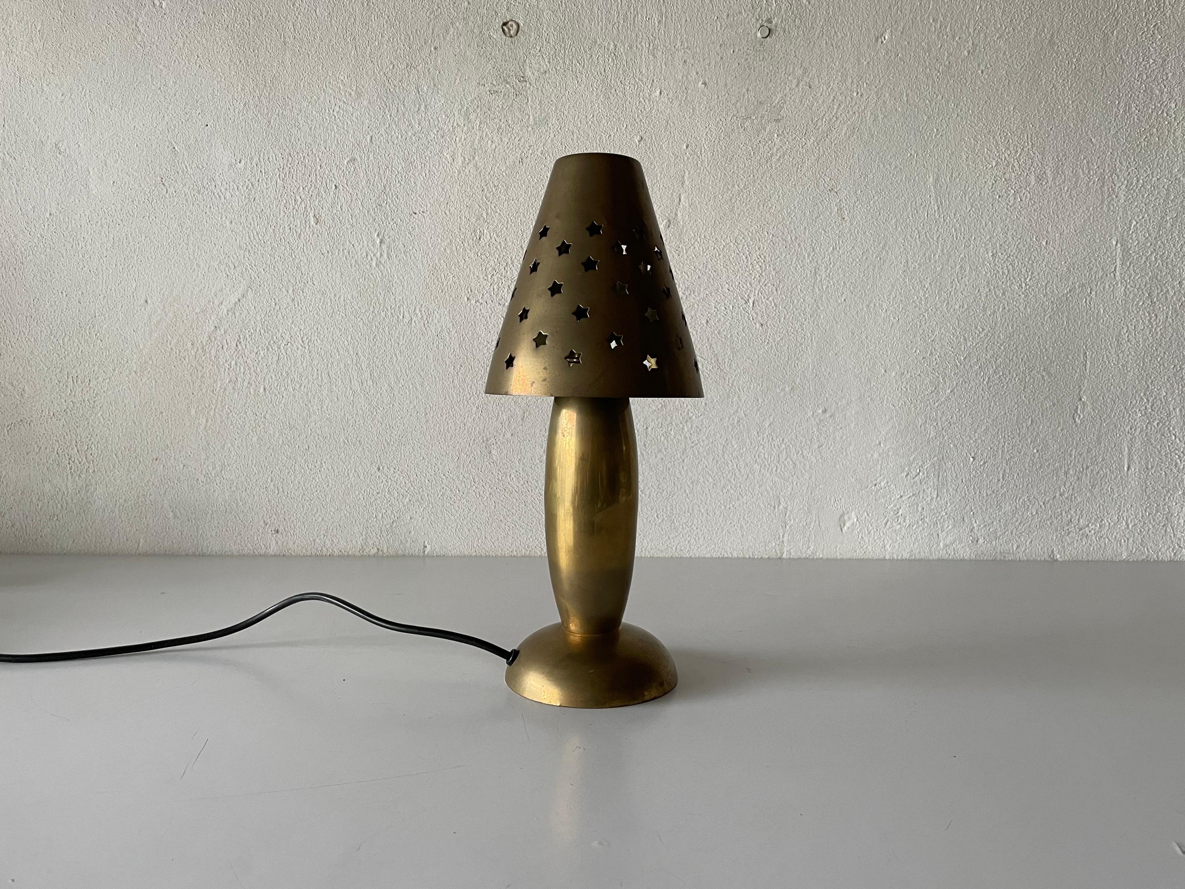 Heavy full brass Mid-Century Modern table lamp by Gunther Lambert Collection, 1960, Germany 

Very high quality.
Fully functional.
Original cable and plug. This lamp is suitable for EU plug socket. Switch on/off on the cable.
Lamp is in very