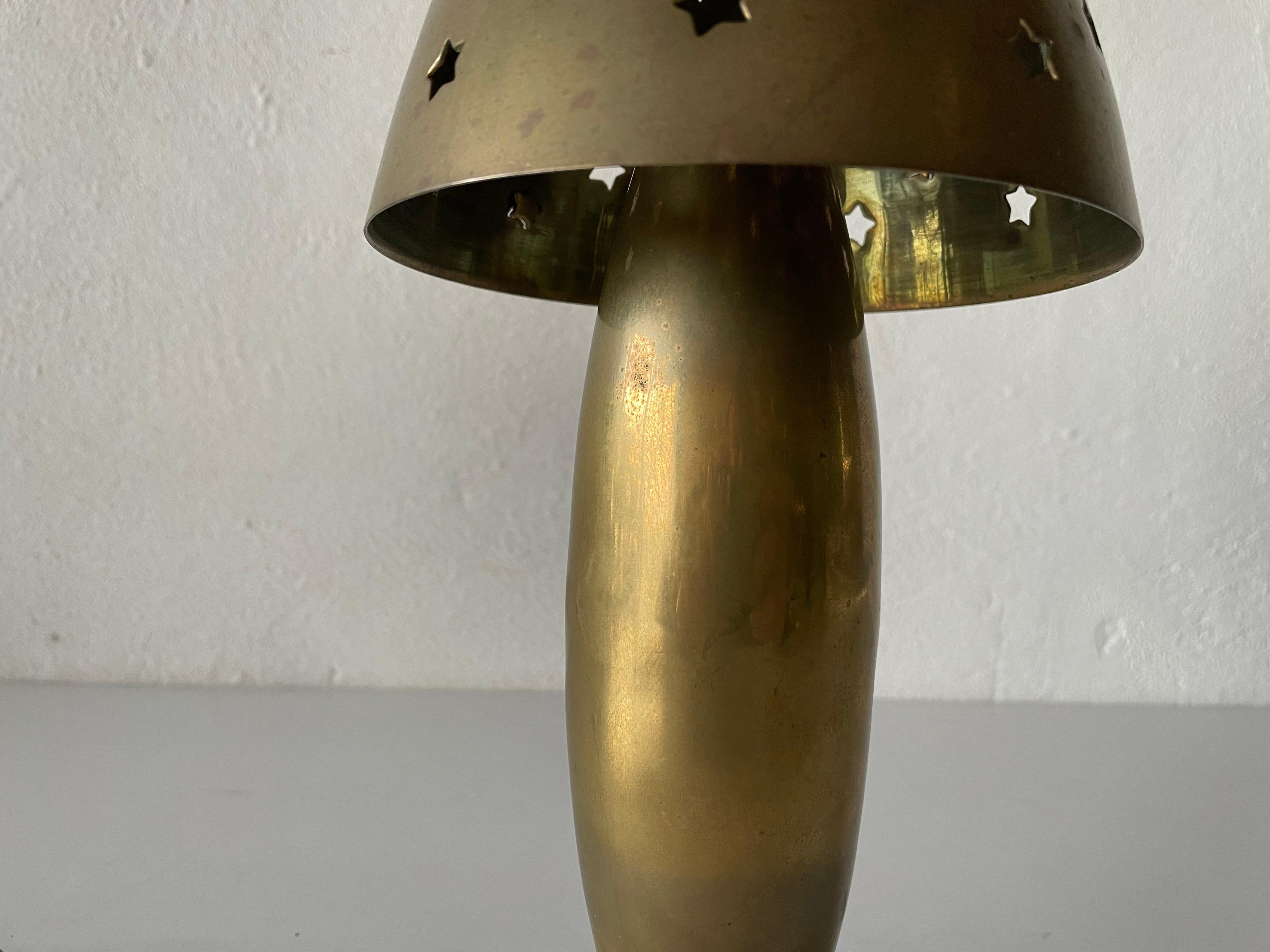 Heavy Full Brass Table Lamp by Gunther Lambert Collection, 1960s, Germany In Good Condition For Sale In Hagenbach, DE