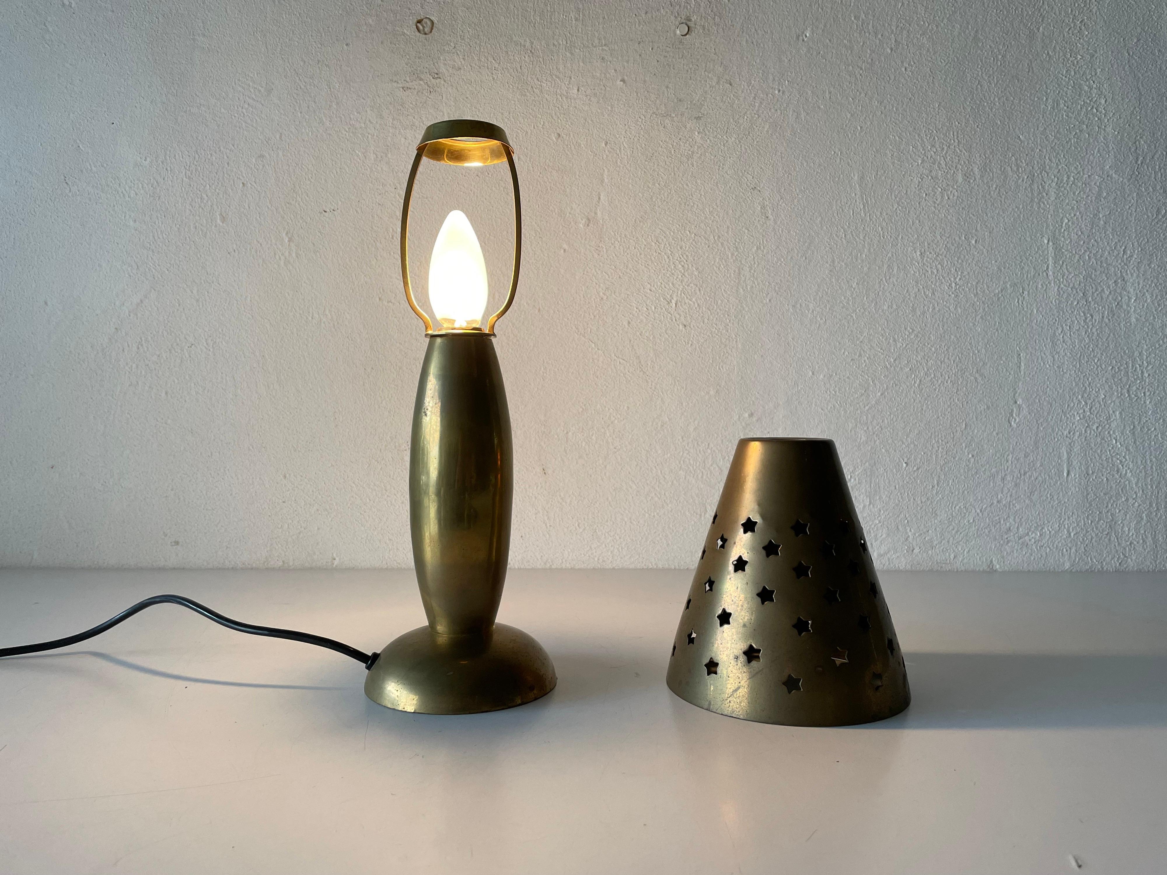 Mid-20th Century Heavy Full Brass Table Lamp by Gunther Lambert Collection, 1960s, Germany For Sale